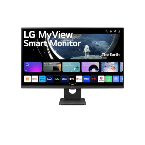 LG 27SR50F-B - Smart Monitor MyView, 27', Pantalla IPS, Full HD 1920x1080, IPS, (16:9), webOS23, 250 nits, Sin Mando ni Cámara, Inclinación Ajustable, Negro