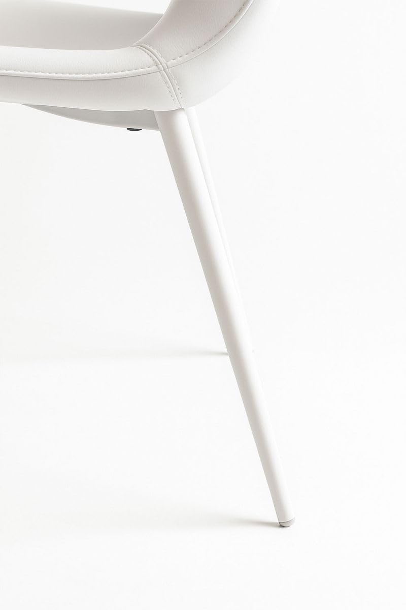 Regalos Miguel - Sillas Comedor - Silla White Teok Polipiel - Blanco