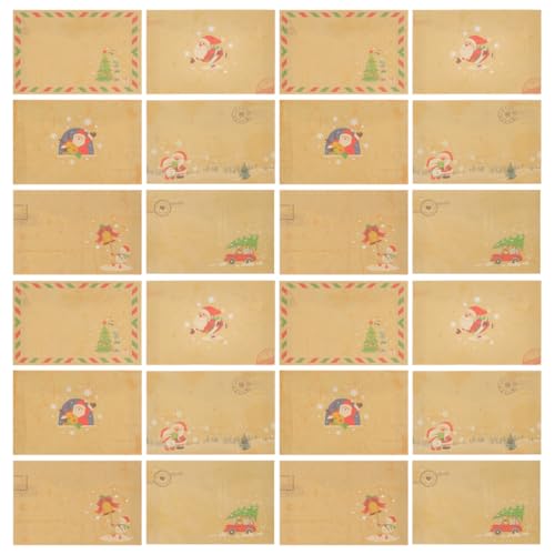 Ciieeo 24 Stück Briefumschläge Für Weihnachtseinladungen...