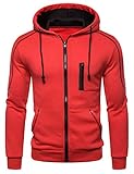 GRÖSSE - Herren Hoodie Sweatshirts Reißverschluss Pullover Jacke Bitte beachten Sie unsere Größentabelle. Wenn Sie locker mögen, empfehlen wir, eine Nummer größer als Ihre übliche Größe zu bestellen.