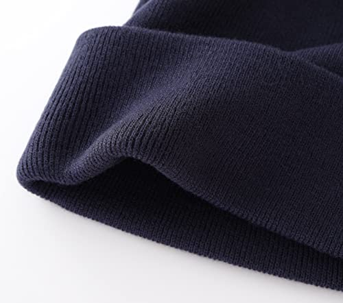 Image of Home Prefer Mens Winter Hats Acrylic Knit Cuff Beanie Cap Warm Womens Beanie Hat