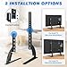 Rfiver Universal Table Top TV Stand Base TV Legs with Height Adjustment fits Most 22-65 Inch LCD LED Flat Screen TVs, Max VESA 800x500 mm, TV Feet Mount Holds up to 88 lbs, Black