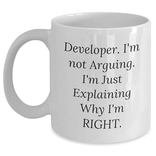 Developer Gifts: Funny Christmas Unique Mugs for Computer Programmer Friends and Coworkers, Inspirational Tech Enthusiast Coffee Mug for Developer Appreciation