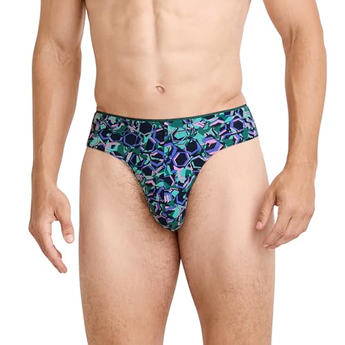 Jockey Men's Underwear True Style Thong - 3 Pack, Grape Stripe, L2
