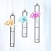 Aoderun Hanging Glass Planter Water Iron Art Hydroponic Vase Transparent Test Tube Flower Hanging Bottle Home Decoration (3pcs-S,M,L)