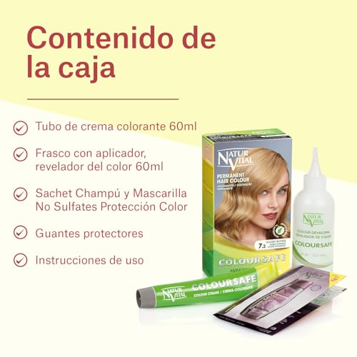 Naturaleza Y Vida Coloursafe Permanent 7.3 Golden Blonde 150ml - 7