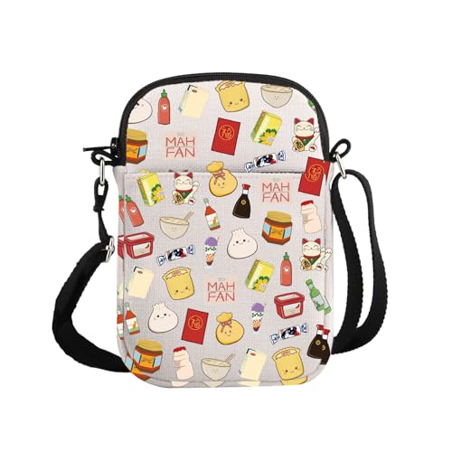 G2TUP Bolsa transversal para amantes de comida asiática e bebida asiática, presente para amantes da cultura asiática, presente para fãs de comida asiática, bolsa de viagem, Comida e bebida asiática P
