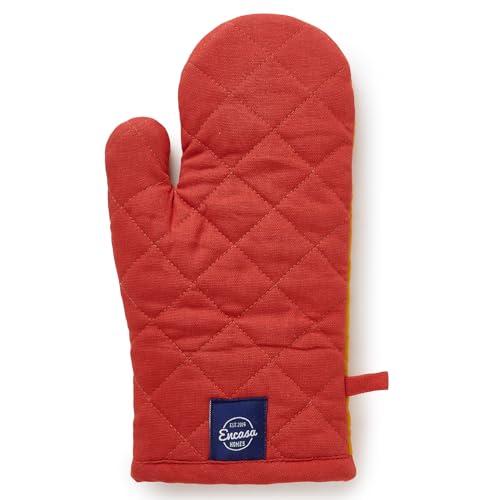Encasa XO Heat Resistant Cotton Oven Gloves Mitts (2 Pc Set) - Quilted & Safe 17x29 cm - For Kitchen, Cooking & Baking, Grilling, Handling Hot Pots & Pans - Mango - Image 5
