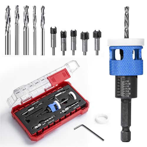 Countersink Drill Bit Set for Wood,7 PCS Counter Sink Drill