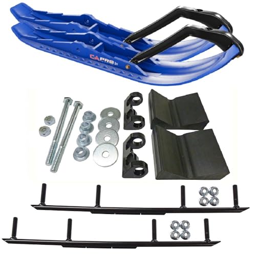 C&A Pro Blue TMX Snowmobile Skis w/ 4