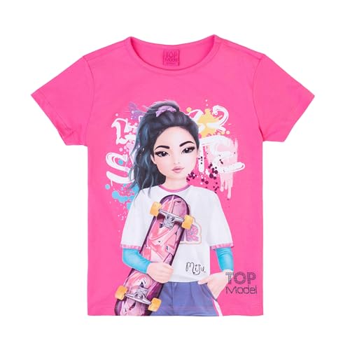 TOPModel Niña Camiseta con Miju 75010 Rosado, Talla 164, 16 años