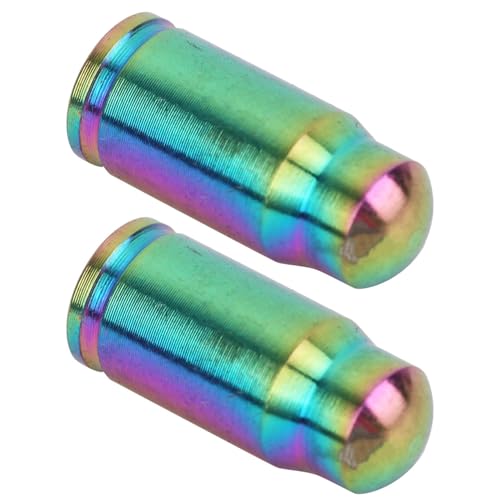 2 Pcs Tapón de válvula Titanio para Bicicleta miniatura 7