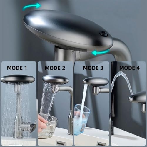 Torneira Monocomando Cozinha Gourmet Misturador Agua Quente Fria Rotaçao 360 Graus Quatro Jatos de A