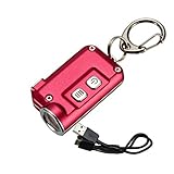Nitecore TINI 380 Lumens USB Rechargeable Keychain Flashlight with Lumen Tactical Charging Cable - Available in 7+ Colors, Aluminum, Copper or Stainless Steel