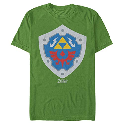 Nintendo Zelda Links Awakening Hylian Shield T-Shirt Kelly Green