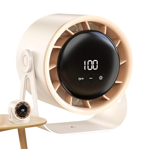 Skrerter Clip para ventilador de escritorio pequeño para coche 100 6 pulgadas, 4000-MA pantalla digital turbina potente ventilador de flujo de aire