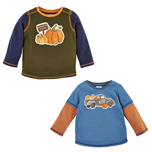 Mud Pie Boys' Blue Pumpkin Patch T Shirt2
