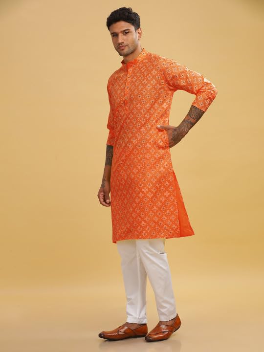 Image of BE ACTIVE Cotton Kurta for Men | Traditional and Classy Design | Indian Kurta | Full Sleeve Kurta