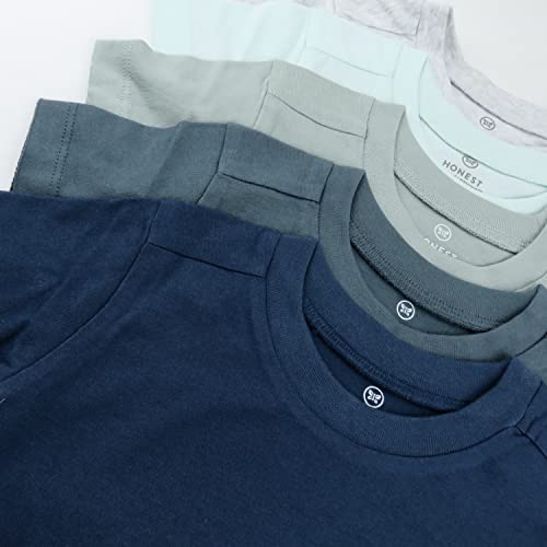 HonestBaby Unisex-Baby 5-Pack Short Sleeve T-Shirts 100% Organic Cotton Baby, Toddler, Little Kid, Boy, Girl, Unisex4