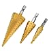 3 PCS Broca Escalonada 4-12/20 / 32mm HSS para Metal - Taladros...