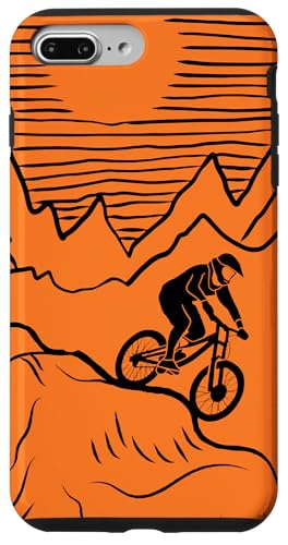 MTB Mountain-Bike Cosmic-Orange Bici montaña Bicicleta Carcasa para iPhone 7 Plus/8 Plus
