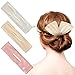 3 Creatori di Panino Riutilizzabili Panino Abile in Cristallo Chignon per Capelli in Tessuto Multicolore Strumento per Capelli Francese Modellatore di Ciambella (Bianco, Rosa, Oro Chiaro )