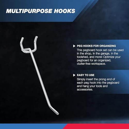 Neiko 53100A 4 Inch Heavy Duty Pegboard Hooks Kit thumb #2