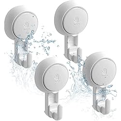 Teletrogy Ganchos ventosa Resistente Sin Taladro 4 Piezas, Colgador Ventosa Super Fuerte 5KG, Perchero Ganchos para Colgar Llaves Abrigos Ropa Bolsos Ducha