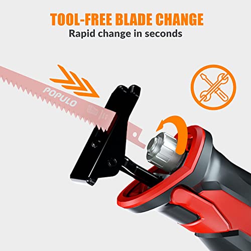 Populo 20V Max Cordless Reciprocating Saw thumb #6