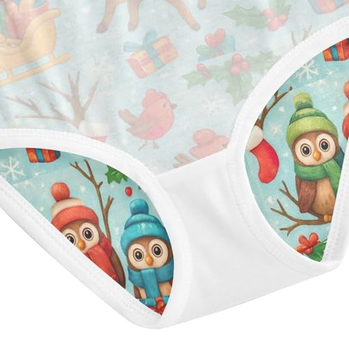 Joisal Winter Cartoon Owls Blue Girls Underwear Toddlers 2t Cotton Panties Little Girl Fancy Briefs Girls Undies 5