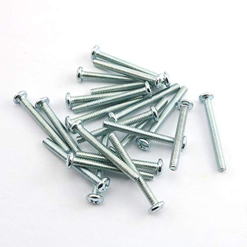 24pcs 8-32 x 1-1/2" Machine Screws Metal Mounting Hardware Fitting Fastening Accessories Cross Slotted Round Phillips Head Screw Bolt