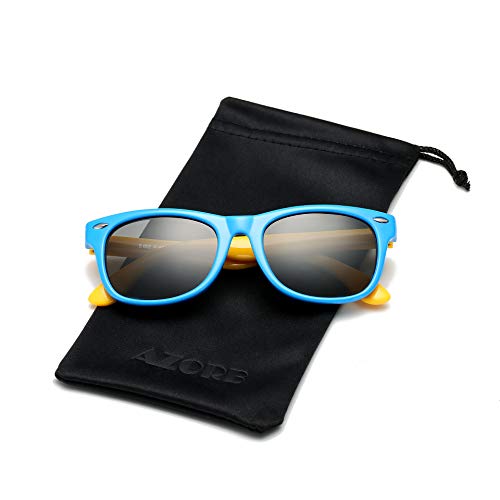 Image of AZORB Kids Polarized Sunglasses TPEE Rubber Flexible Frame for Boys Girls Age 3-10, 100% UV Protection