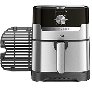 T fal easy fry and grill air fryer stainless steel 44quart42l die cast grill plate digital recipe book  urban country home decor