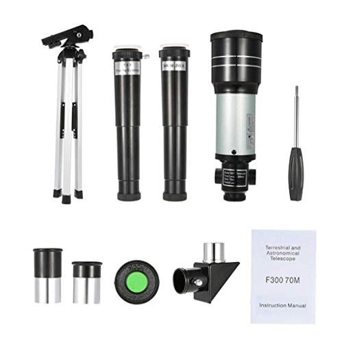 Telescopio Astronómico Monocular Refractor 70mm 150X con Trípode miniatura 7