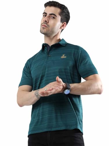 Image of STELLERS Men's Polo T-Shirt | Barcode Weave | Wrinkle Free | Soft and Feather Touch | Arid Play | Regular Fit