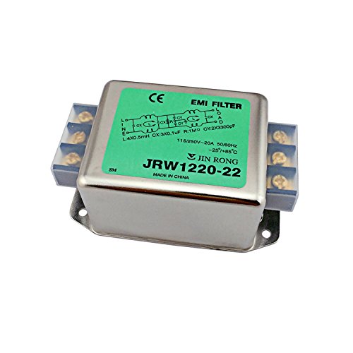 Jin Rong JRW1220-22 Noise Suppressor Power Emi Filter Termianl Single-Phase Line-Conditioner Jin Rong Ac 115/250V 20 Amp Jrw1220-22 cover