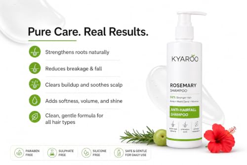 Image of Rosemary Shampoo for Men & Women | Enriched with Rosemary Extract | Hair Strengthening & Nourishing Shampoo | Sulfate & Paraben Free | For Stronger, Healthier-Looking Hair | 200 ml