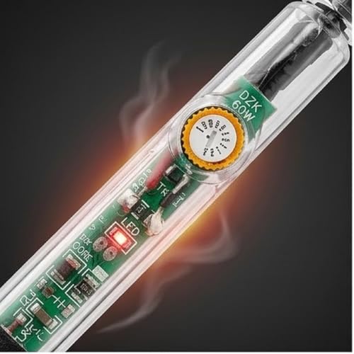 Image of DZK 60W 220V Professional Soldering Iron Kit with 100% Genuine Copper Tip & High-Qualit Solder Wire Fast Heating Electric Iron for Mobile Repair, DIY & Electronics Work (2026 Edition)