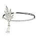Produktbild joyMerit Vintage 20er Jahre Gatsby Stirnband Charleston Party Hochzeit Braut Strass Kostüm - Silber