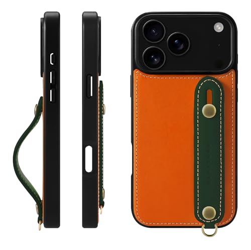 HANATORA for iPhone 17ProMax �P�[�X �{�v �ϏՌ� �w�ʃx���g �X�g���b�v�����O �X�}�z�P�[�X �X�}�z �X�^���h�@�\ �R�[�h�z���_�[ �K���X�t�B���� �t�� �I�C���h���U�[ �M�t�g �I�����W+�O���[�� GH-17ProMax-Or