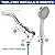 5-Setting High Pressure Handheld Shower Head Combo, NearMoon Multi-functions Powerful Spray Handheld Showerhead with Adjustable Angle Bracket (with 60? Stainless Steel Hose, Chrome)