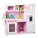 Melissa & Doug Wooden Chef’s Pretend Play Toy Kitchen with “Ice” Cube Dispenser – Cupcake Pink/White - FSC Certified