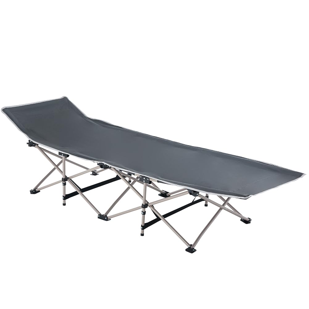 Shally Dogan Brandina Lettino da Campeggio Richiudibile Salvaspazio, Letto Pieghevole Sdraio per Esterni, Giardino, Balcone, Terrazzo, Camping, Chiusura Slim, Portatile e Comodo