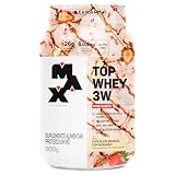 Top Whey 3W + Sabor (900G) - Sabor Chocolate Branco com Morango, Max Titanium