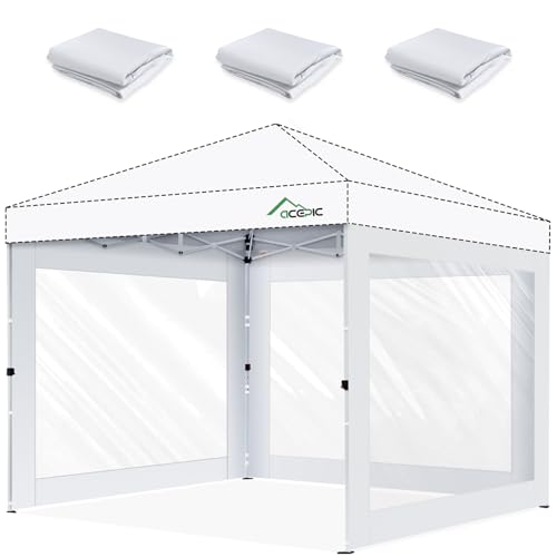Acepic Clear Canopy Sidewalls for 10x10 Pop Up Tent,...