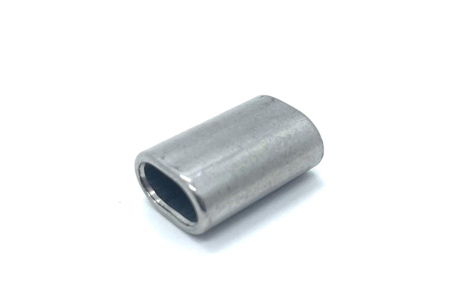 Size 1/32”, 3/64”, 1/16”, 3/32”, 1/8”, 5/32”, 3/16”, 1/4”, 5/16” T316 Stainless Steel Sleeves Crimping Loop Sleeve Wire Rope Sleeves Wire Ferrules Clip Fittings Cable Crimps Cable Sleeves (10, 3/16