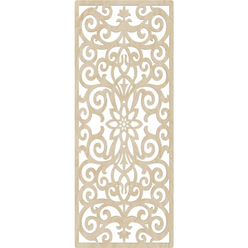 Image of Buel Decorative Pierced Fretwork Wood Wall Panels, 19 3 /8 inchW x 49 3 /8 inchH x 1 /4 inchT, Birch