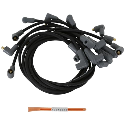MSD 31593 Super Conductor Spark Plug Wire Set, Black, Socket Style Terminals