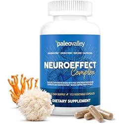 Paleovalley NeuroEffect - Neuro Mushroom Coffee Nutritional Supplement for Focus, Memory, and Energy Support - 28-Day Supply - 8 Full Spectrum Mushroom and Whole Coffee Fruit Extracts