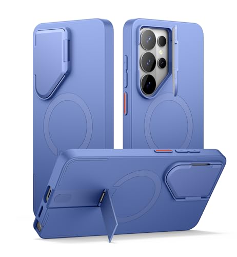 Image of SURITCH for Samsung Galaxy S26 Ultra Phone Case, Magnetic Protective Cover with Camera Cover & Adjustable Metal Kickstand for Galaxy S26 Ultra -Starlight Blue